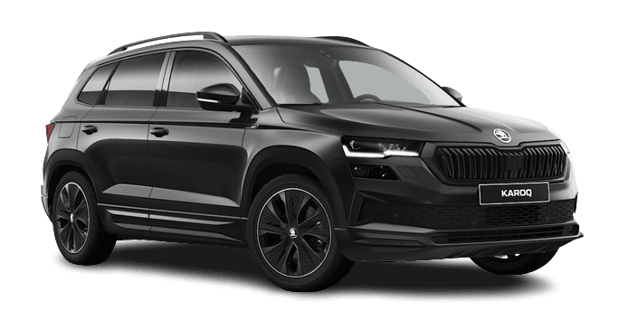 Elegantes Skoda Karoq Sportline Schwarz 2023 Fotos