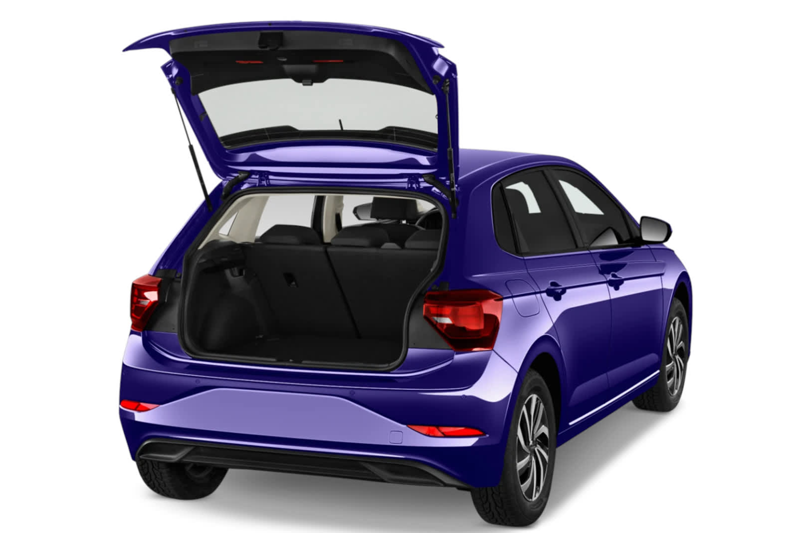 VW Polo 6 mit offener Heckklappe: Blick in den Kofferraum