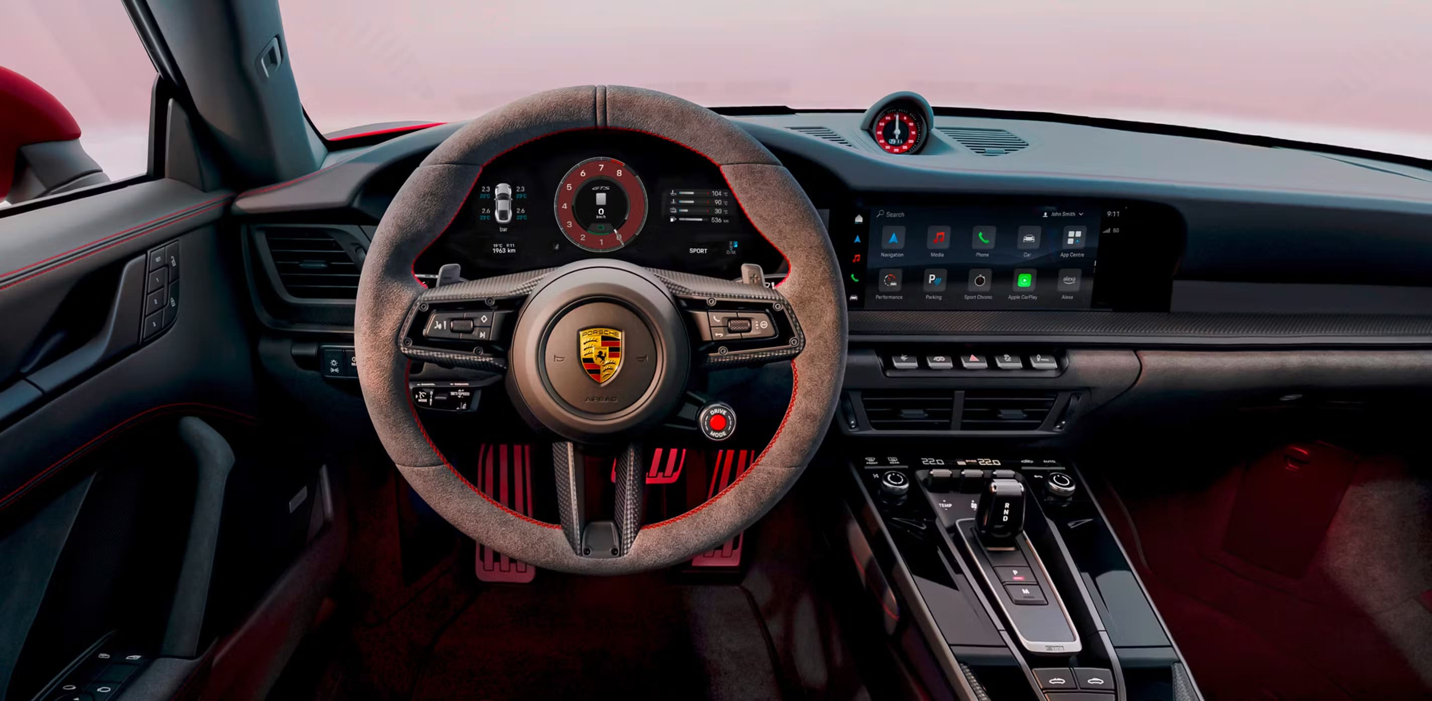 Porsche 911 Targa Innenraum Übersicht Cockpit