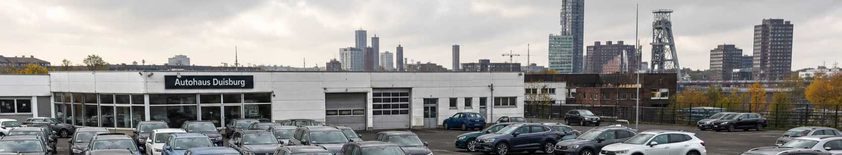 Gebrauchtwagen Modelle auf Parkplatz in Duisburg
