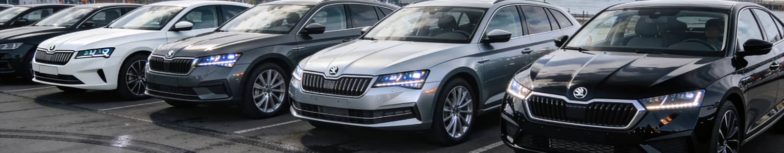 Skoda Jahreswagen auf Parkplatz