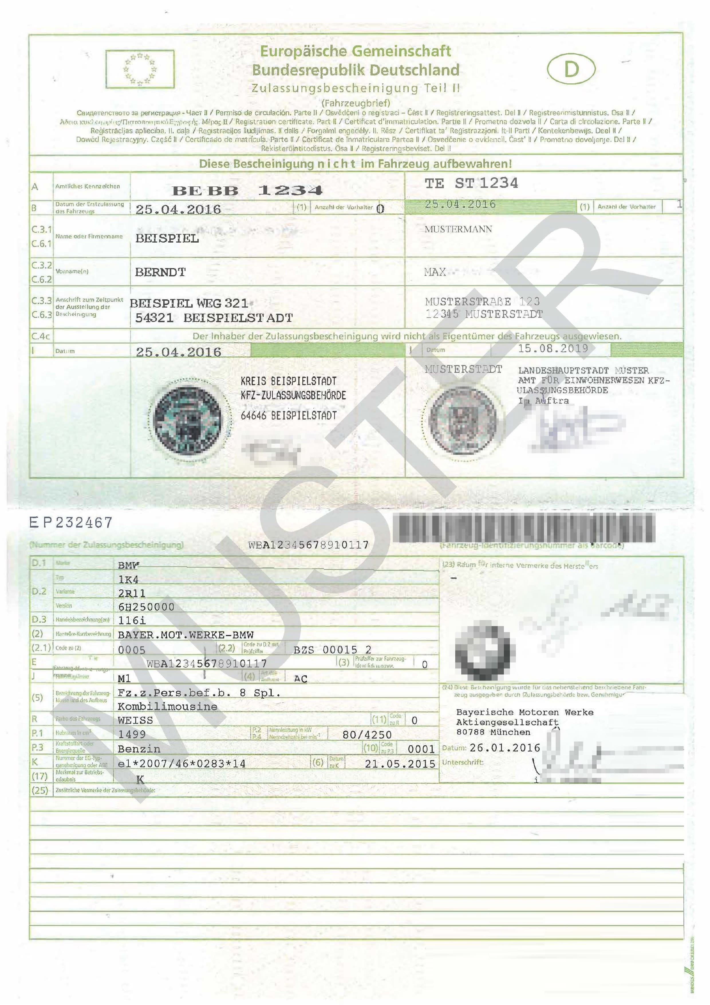 Fahrzeugbrief Definition, Fakten, Erklärung MeinAuto.deLexikon