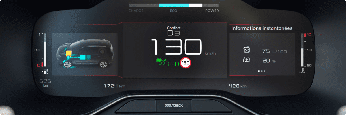 Citroen C5 Aircross Plug-in-Hybrid Kombiinstrument