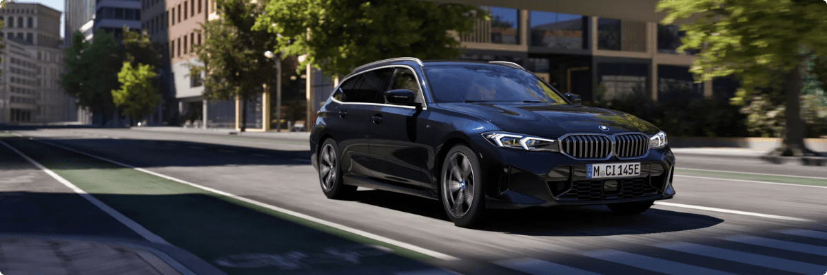 BMW 3er Touring Plug-in-Hybrid Front seitlich