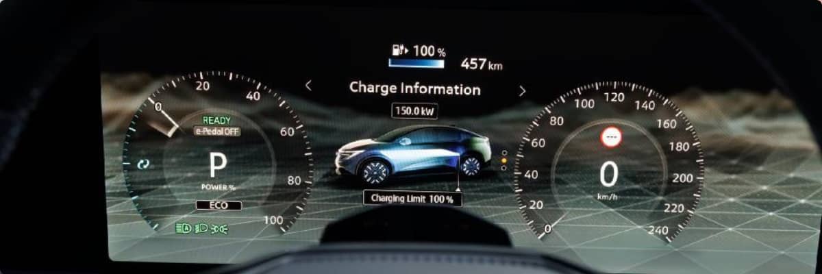 Nissan Leaf Kombiinstrument (KI-generiert)