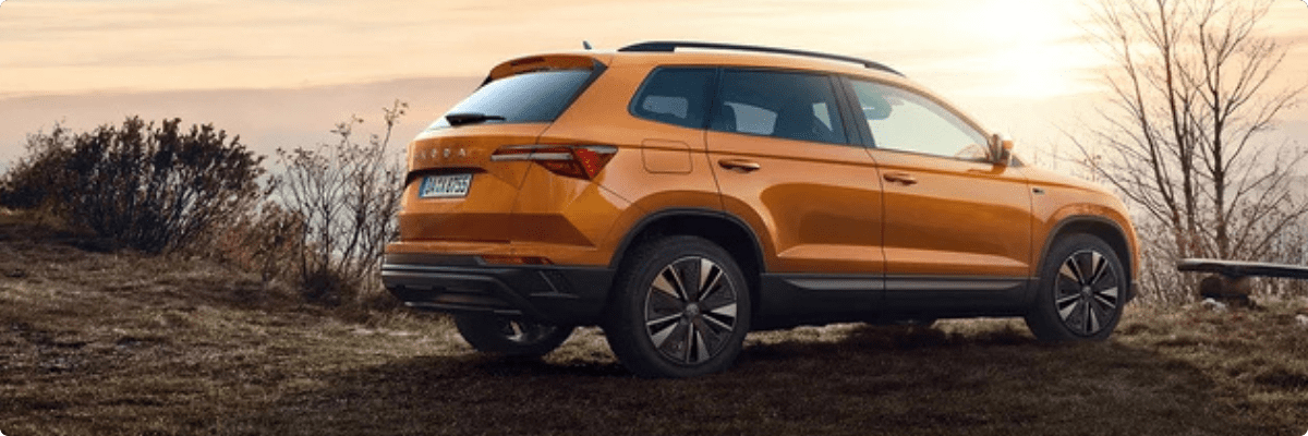 Skoda Karoq Balance seitliche Heckansicht