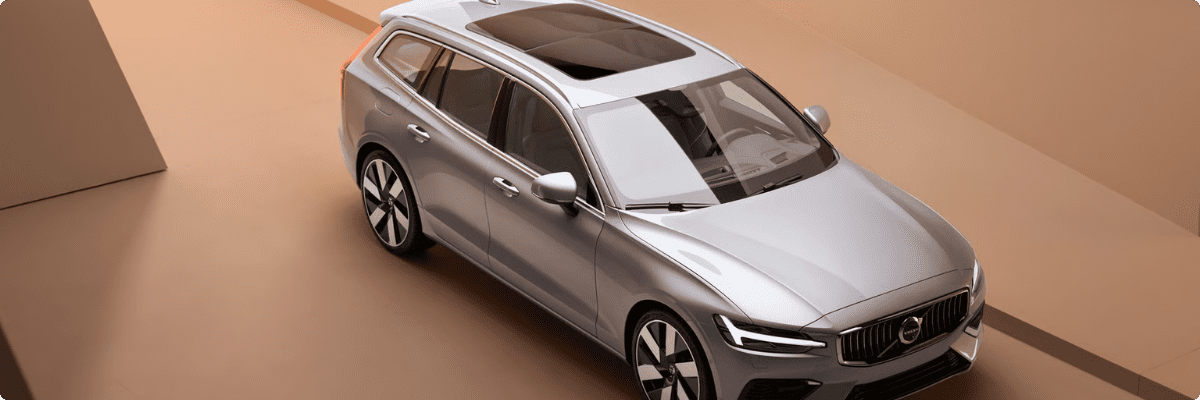 Volvo V60 Plug-in-Hybrid von oben (KI-generiert)