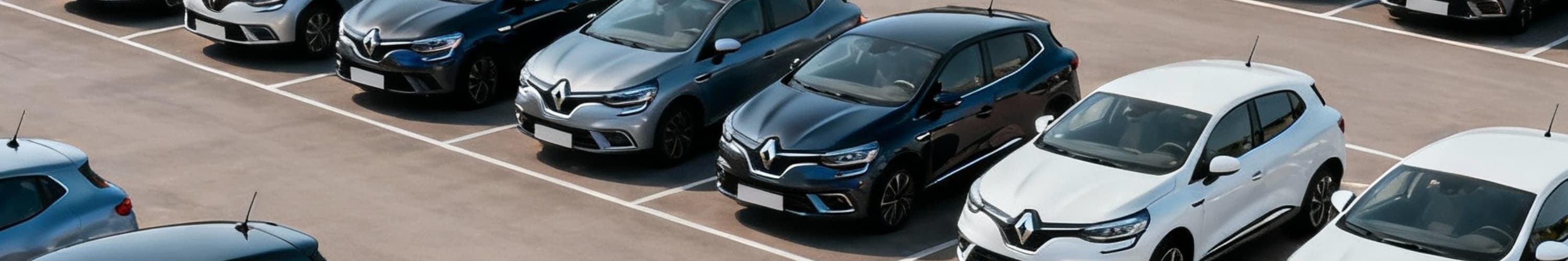 Renault Gebrauchtwagen auf einem Parkplatz generiert von Perplexity