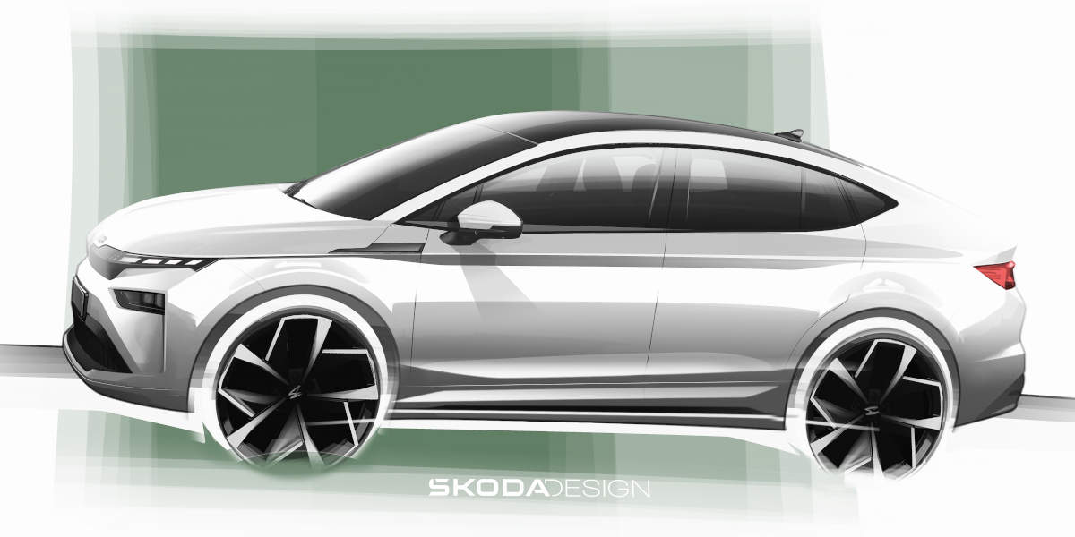 Skoda Enyaq Teaser Skizze