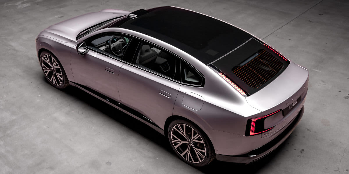 Volvo ES90 Heck schräg von oben
