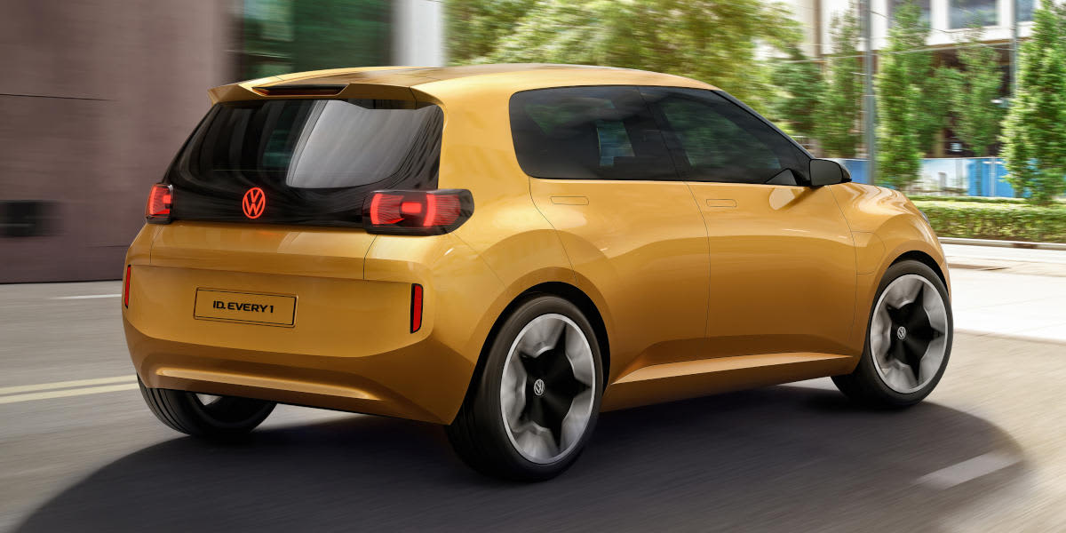 VW ID. EVERY1  Heck seitliche Ansicht