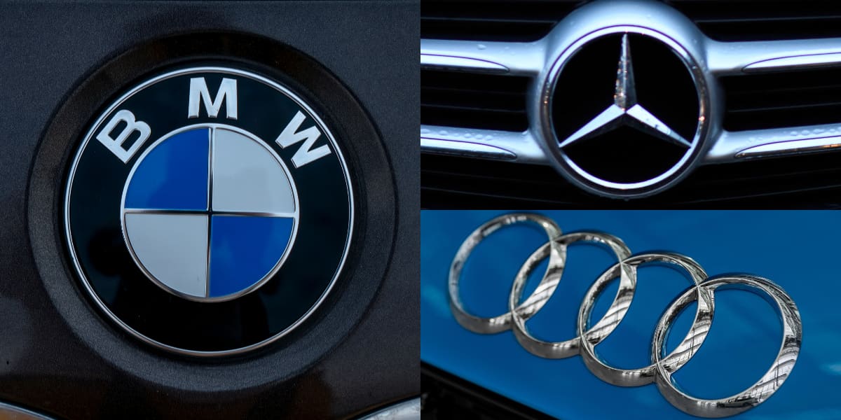 Collage Logos BMW Mercedes Audi