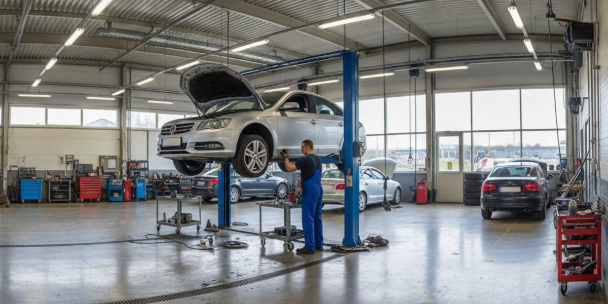 Werkstatt Auto Hebebühne Reparatur