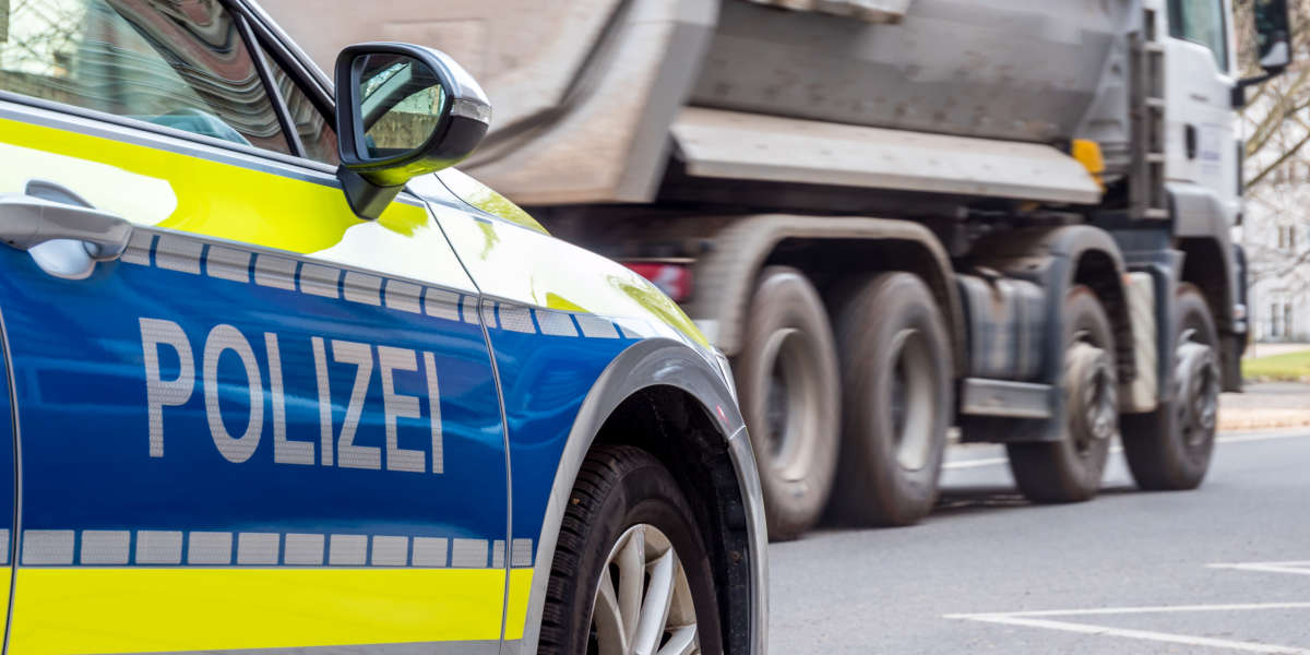 Polizeikontrolle Lkw