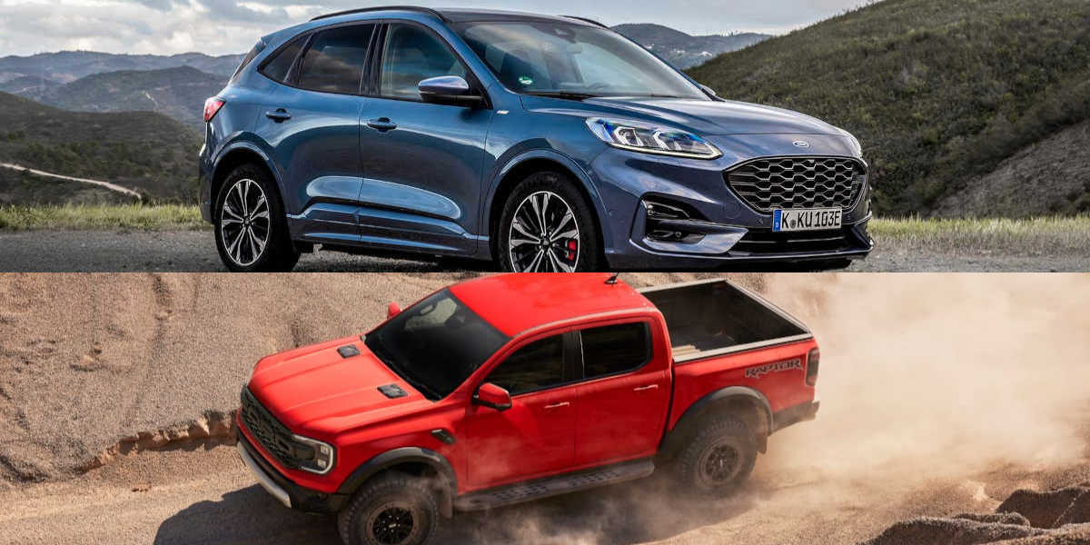 Collage Ford Kuga vs. Ford Ranger