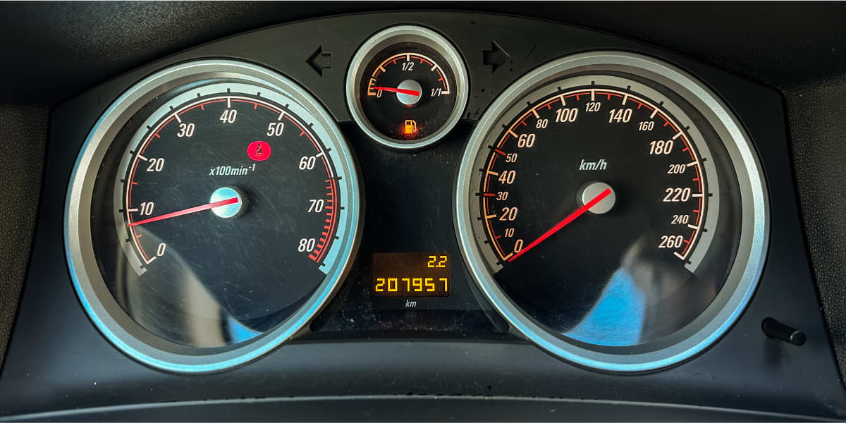 Kilometerstandanzeige 