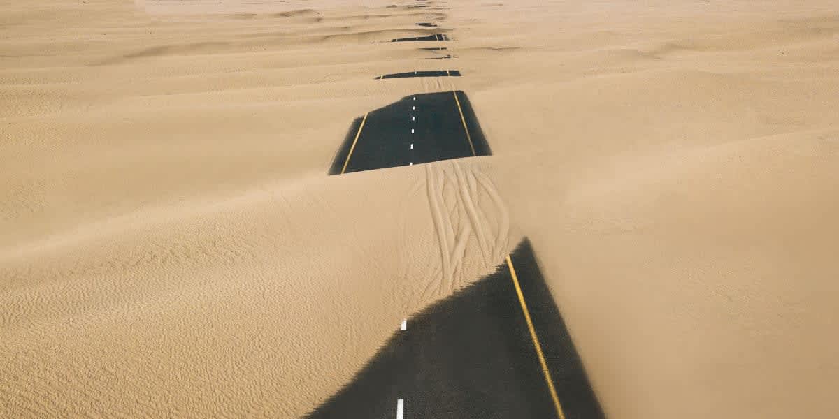 Straße Wüste Sand