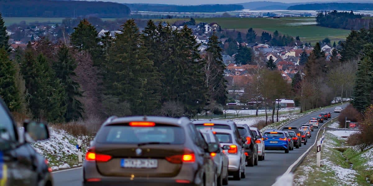 Stau Autobahn Autoschlange