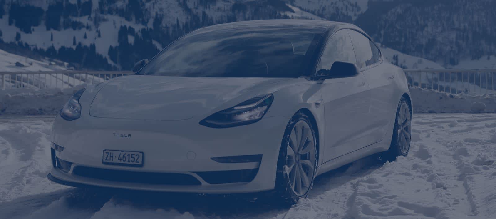 Tesla im Winter