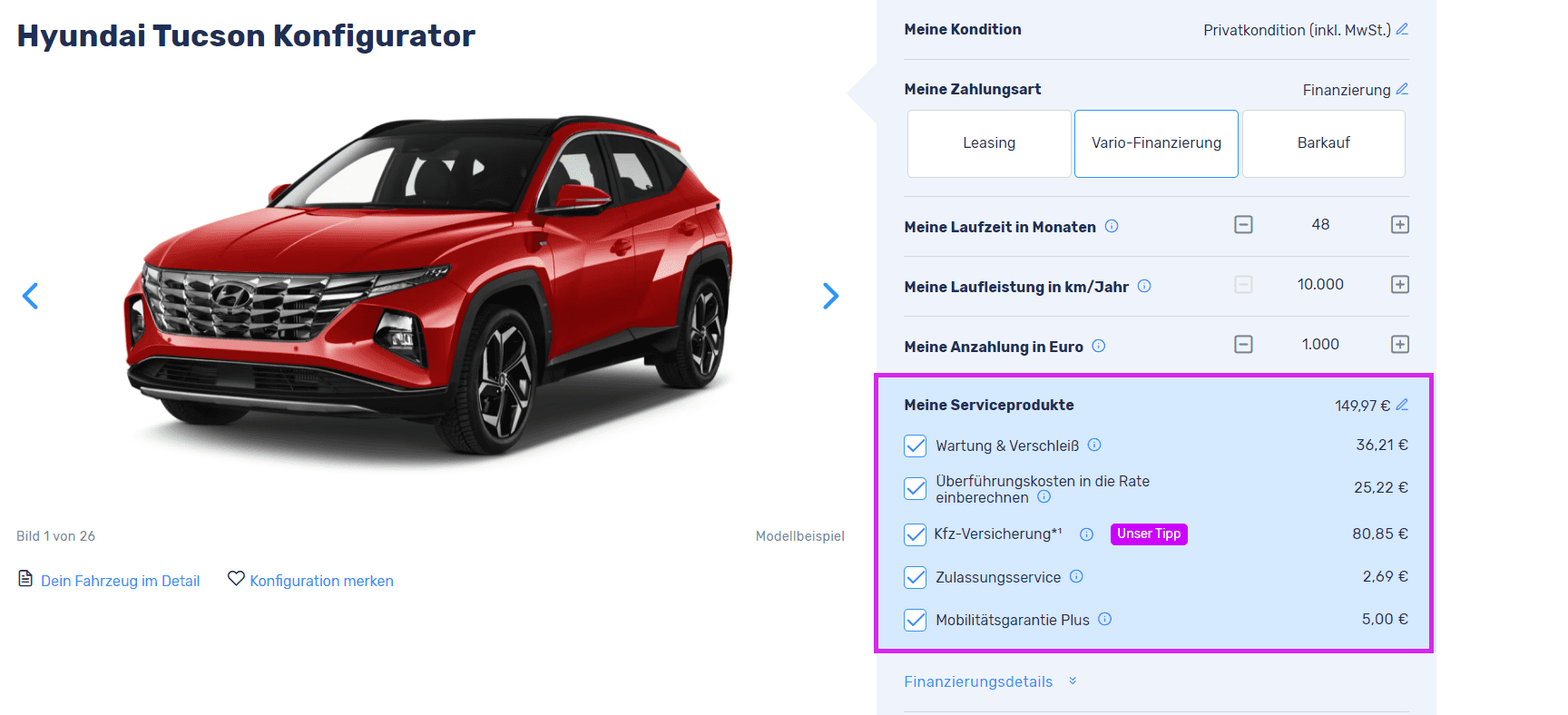 /all-inclusive-leasing: "So sicherst Du Dir das All-Inclusive-Leasing" - Konfigurator