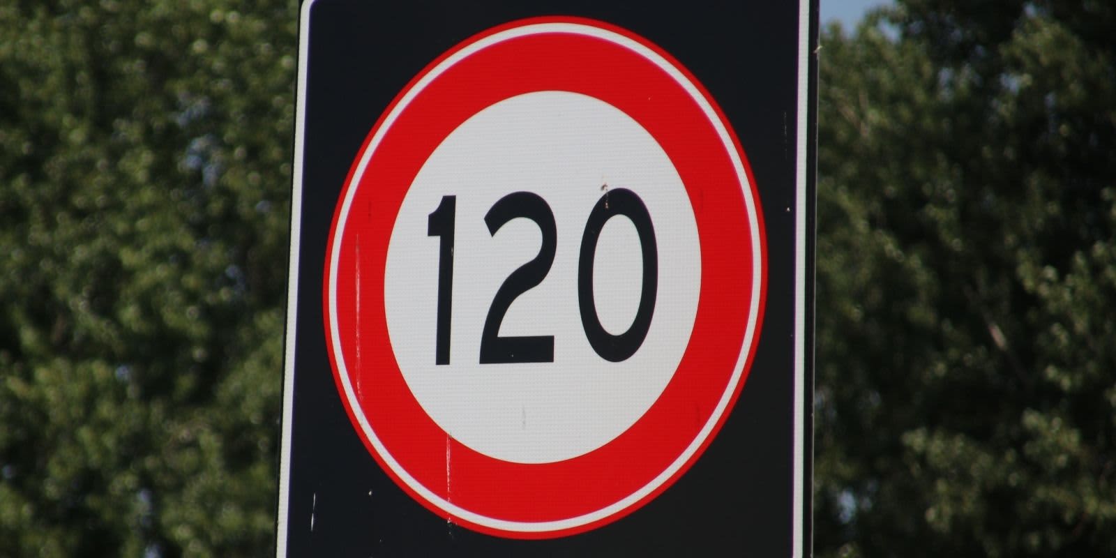  Schild Tempo 120 Geschwindigkeit
