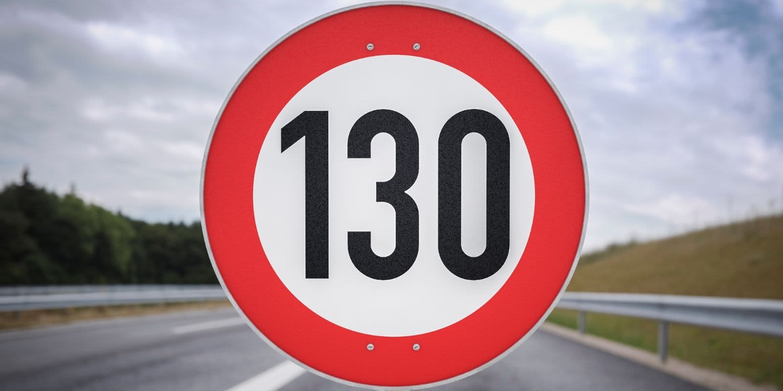 Tempolimit Autobahn Schild 130 km/h