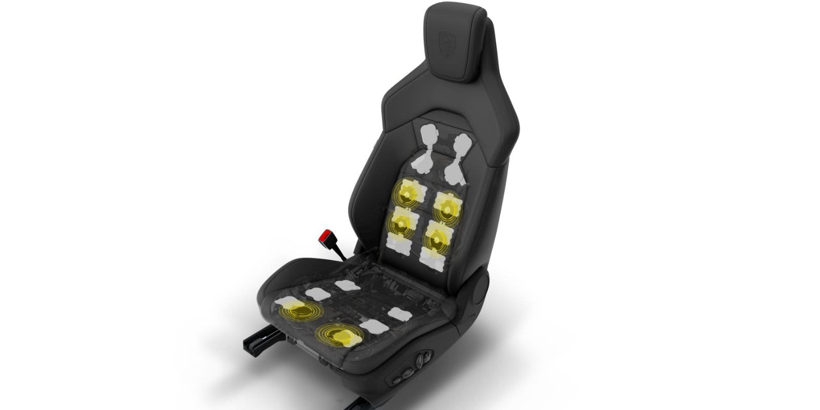Porsche Sitz mit Massagefunktion.