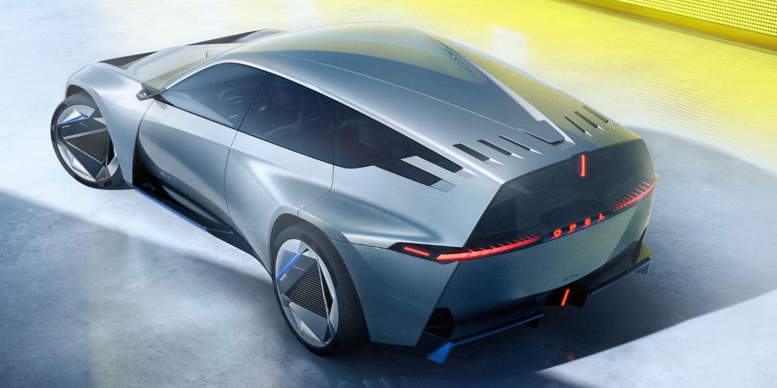 Grauer Opel STX Concept Heck.