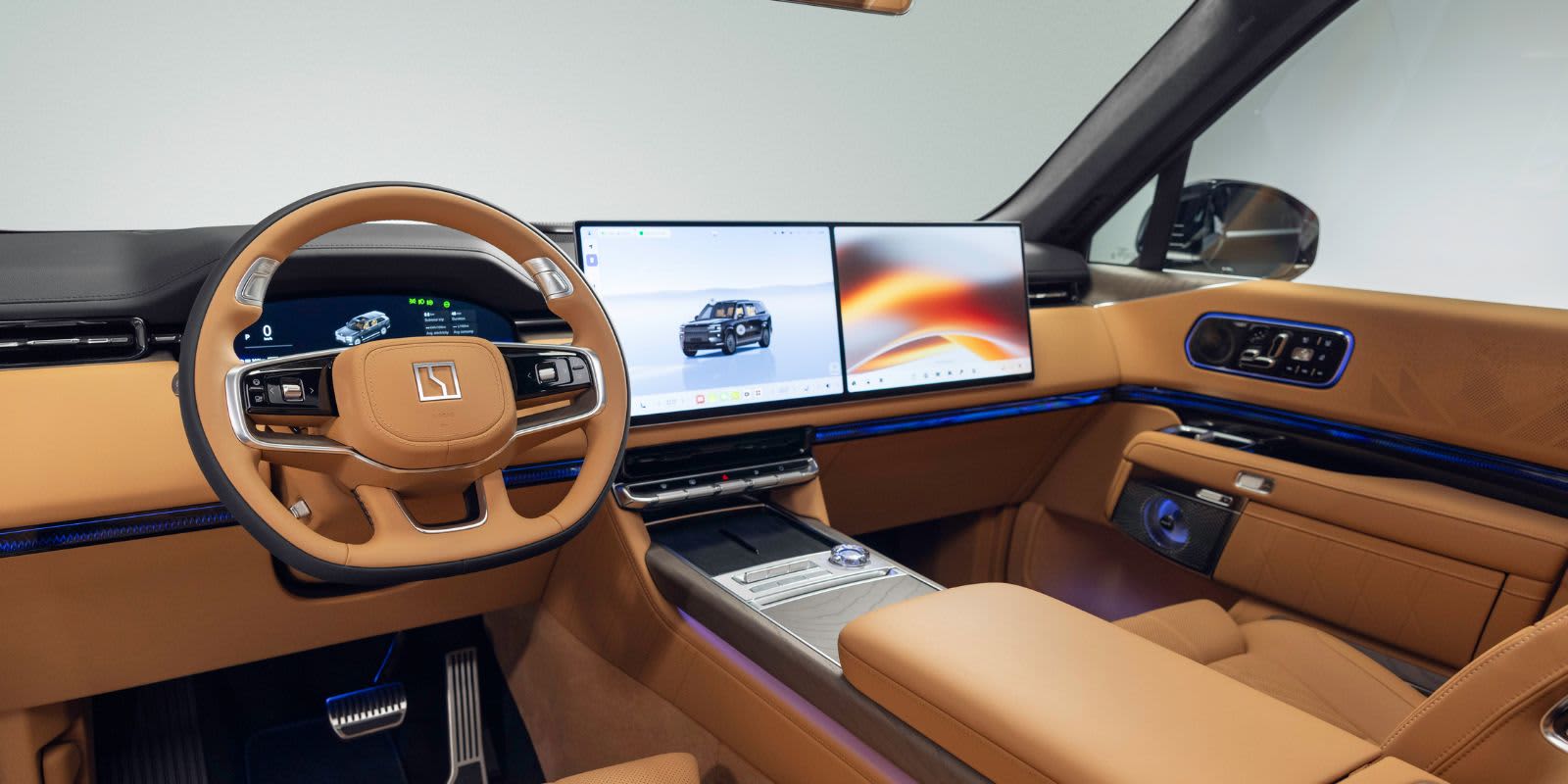 Zeekr 9x Innenraum Cockpit.