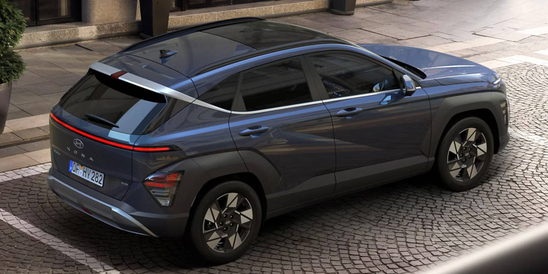 Hyundai Kona seitliche Heckansicht