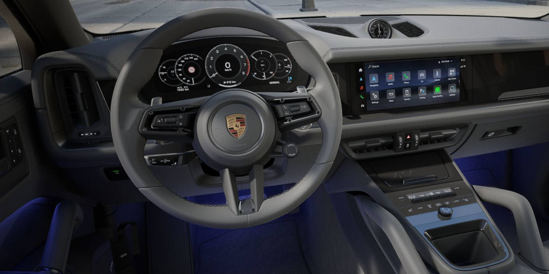 Porsche Cayenne Coupe Black Edition Innenraum Übersicht Cockpit