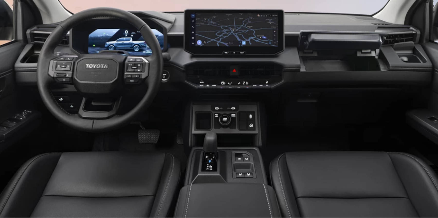 Toyota Hilux BEV Innenraum Übersicht Cockpit