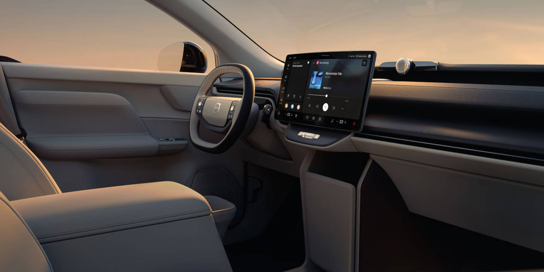 Volvo EX60 Innenraum Übersicht Cockpit seitlich