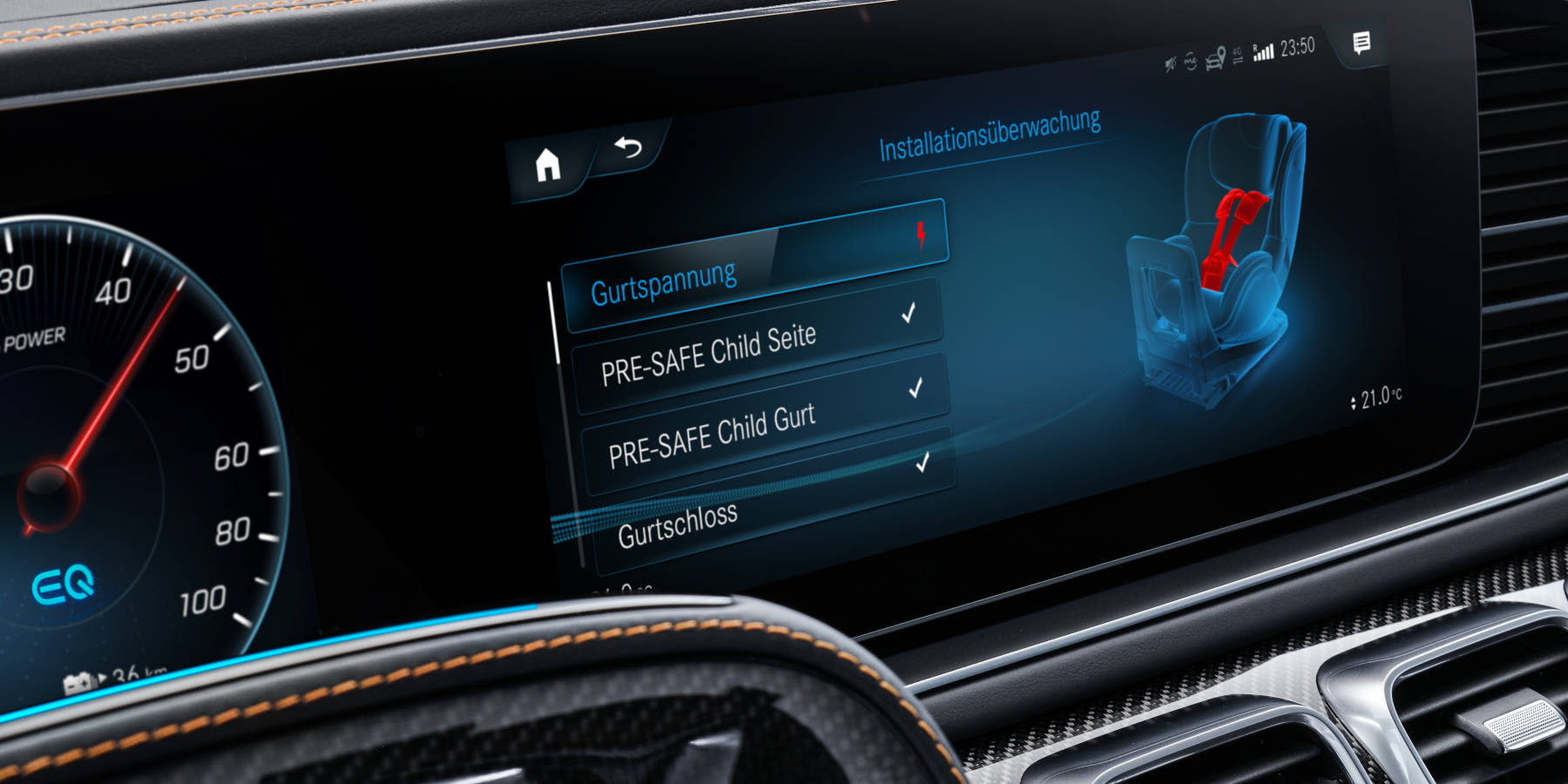 Mercedes EQ: PRE-SAFE Display
