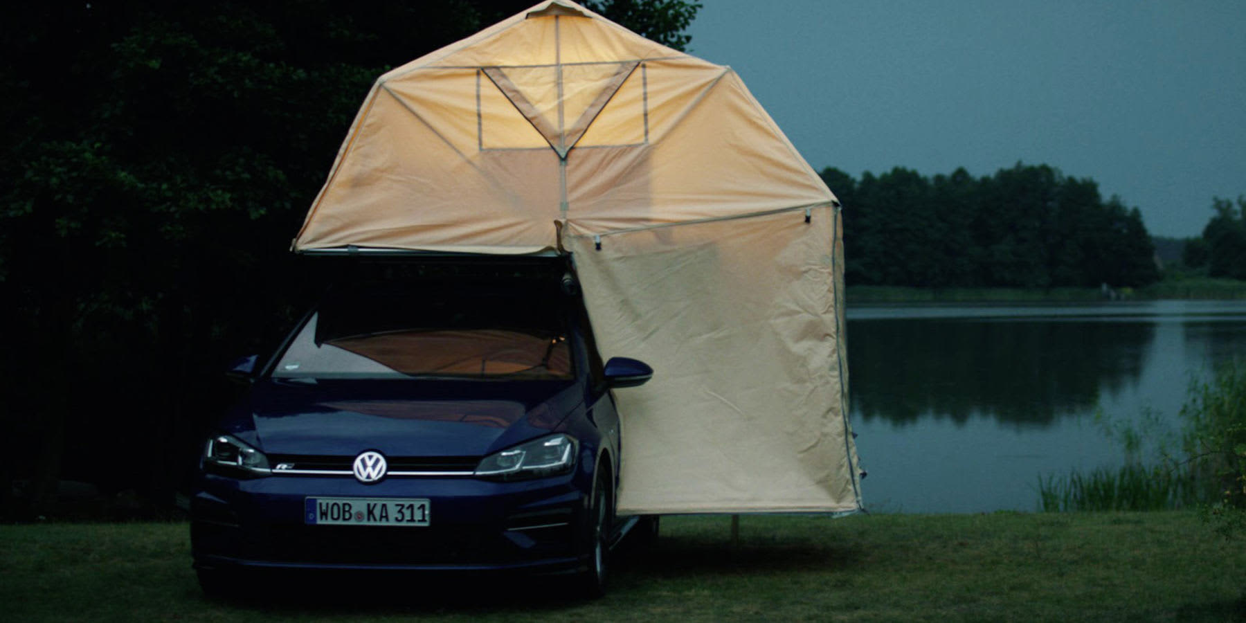 VW Golf (2019) Zelt See Camping