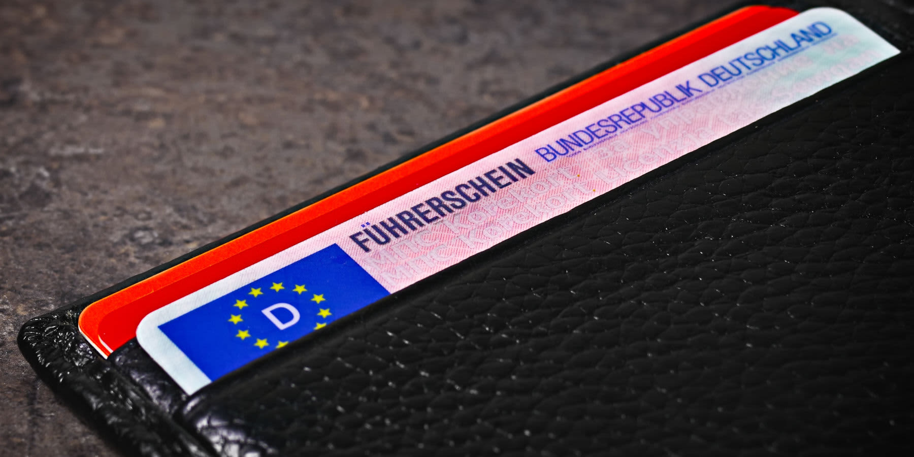 Führerschein im Portemonnaie 