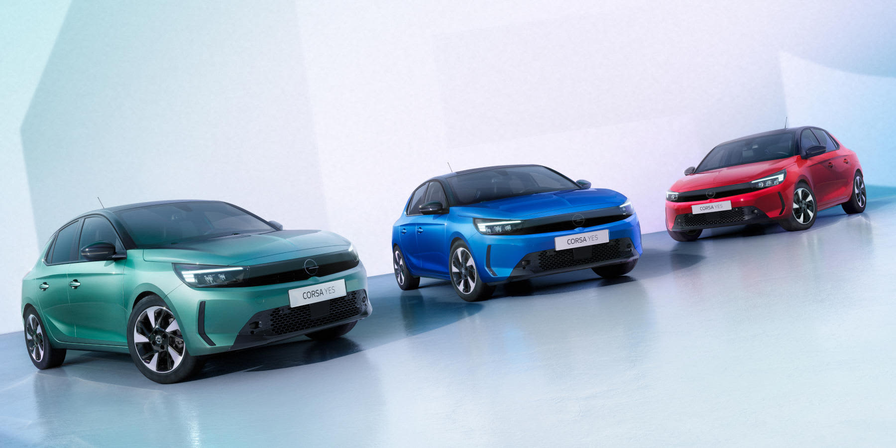 Opel Corsa Electric Yes: 3 Modelle auf einem Bild