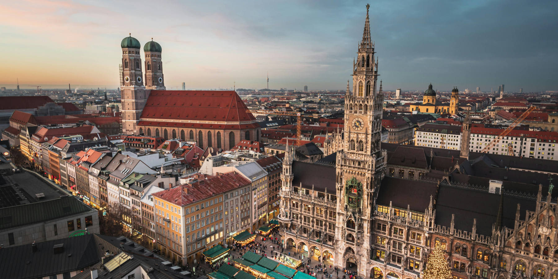 München aus der Vogelperspektive: Marienplatz