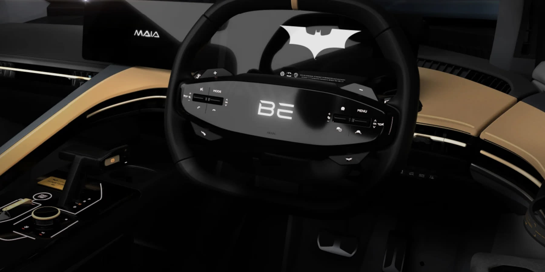 Mahindra BE6 Batman-Edition Cockpit Lenkrad