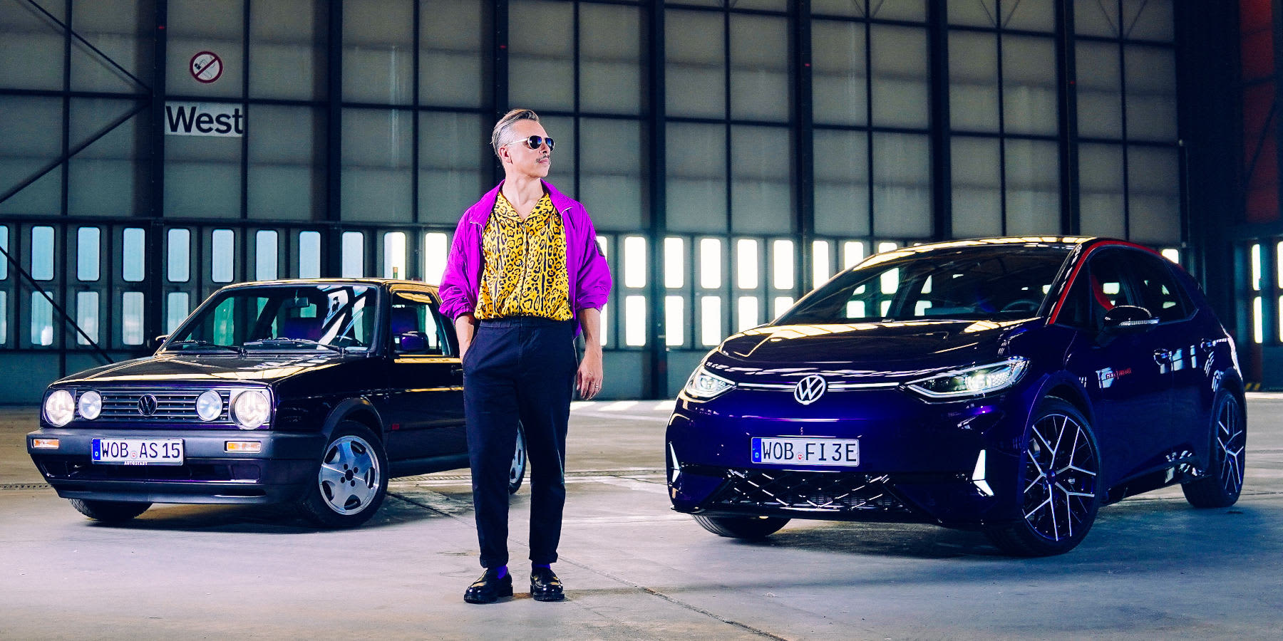 VW Fire+Ice Modelle mit dem Künstler Purple Disco Machine