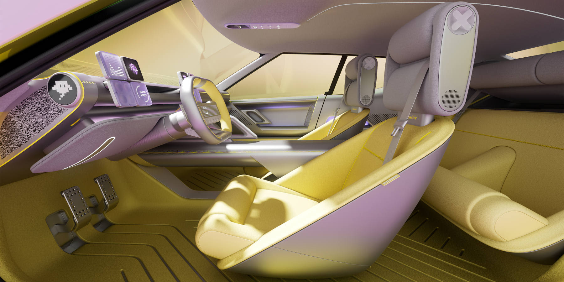 Hyundai Concept THREE Innenraum Cockpit Sitze Seitenprofil