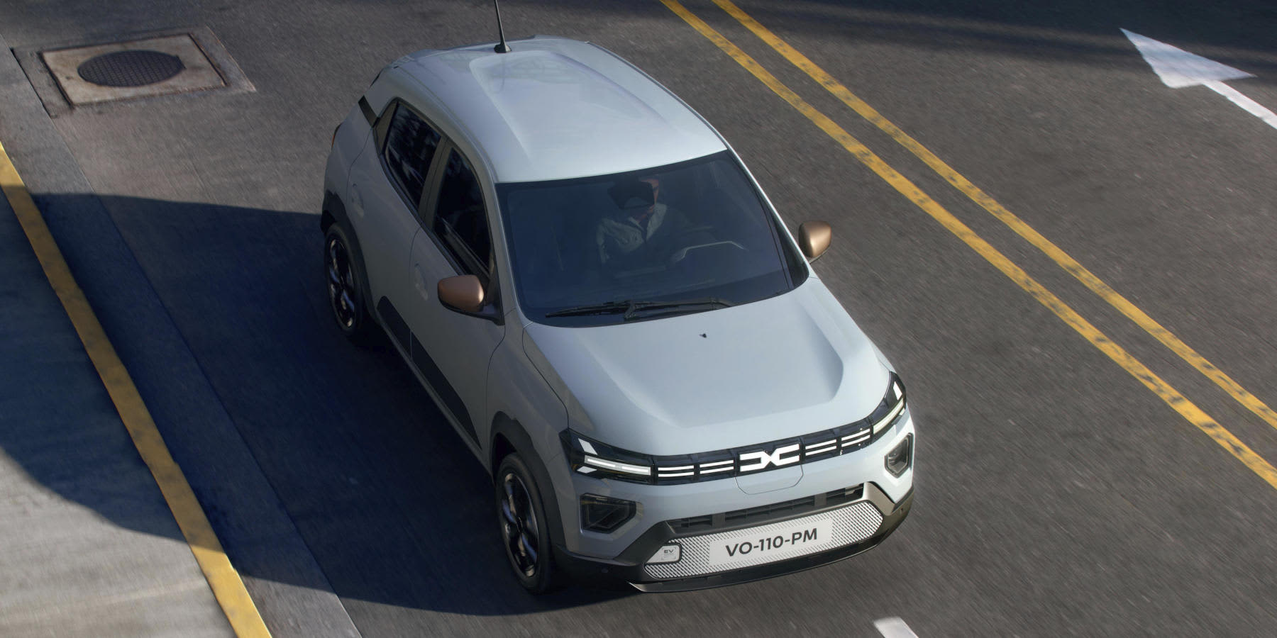 Dacia Spring Modelljahr 2026 Front Vogelperspektive