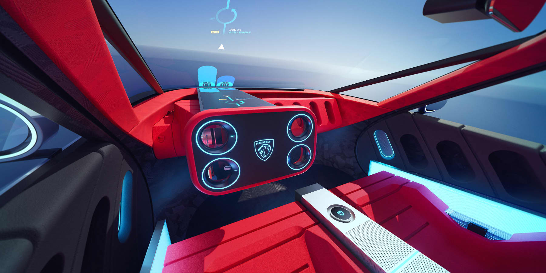 Peugeot Polygon Concept Innenraum Lenkrad Hypersquare