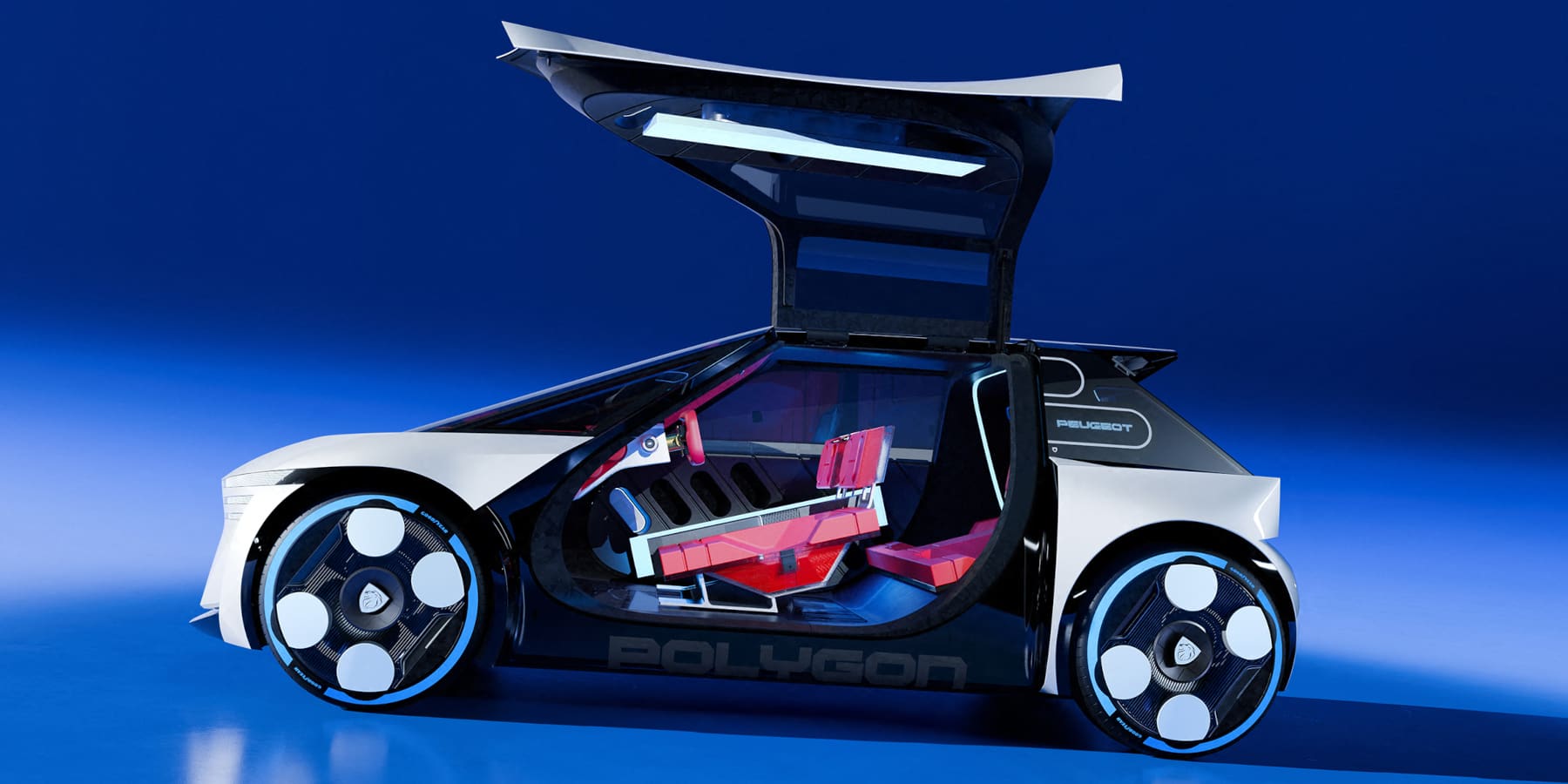 Peugeot Polygon Concept Flügeltür Seite