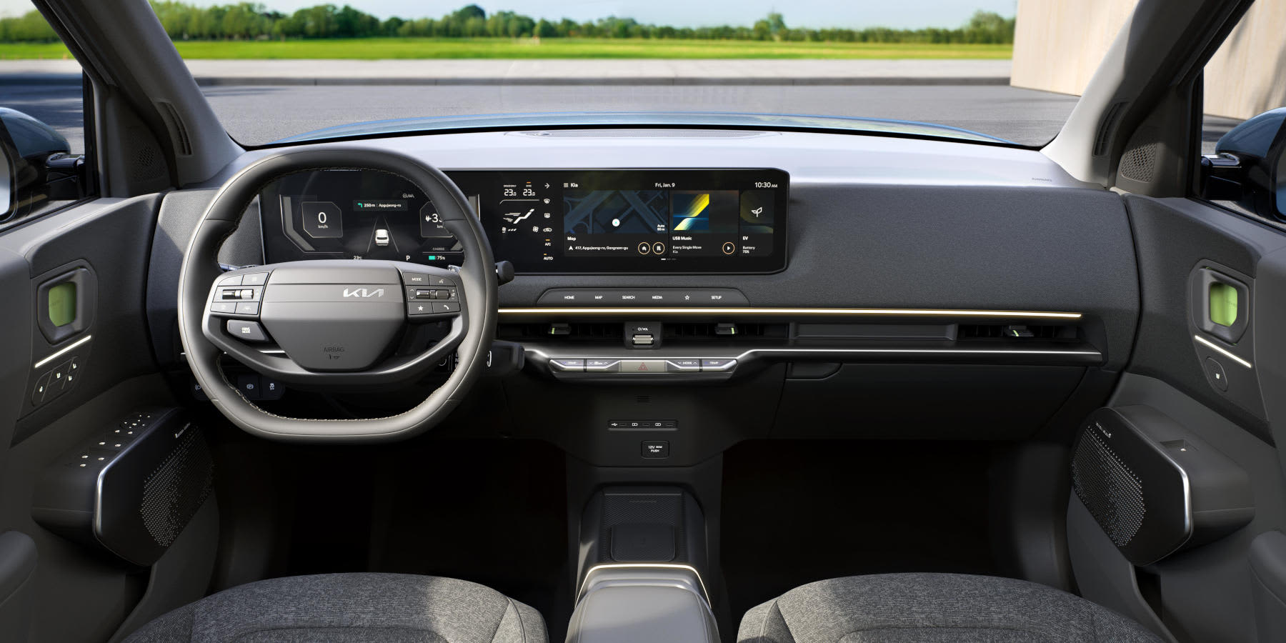 Kia EV2 Innenraum Cockpit Lenkrad