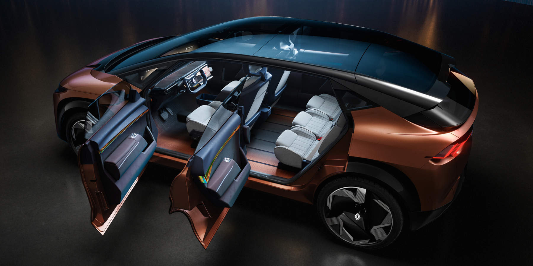 Renault R-Space Lab Seitenansicht mit offenen Türen