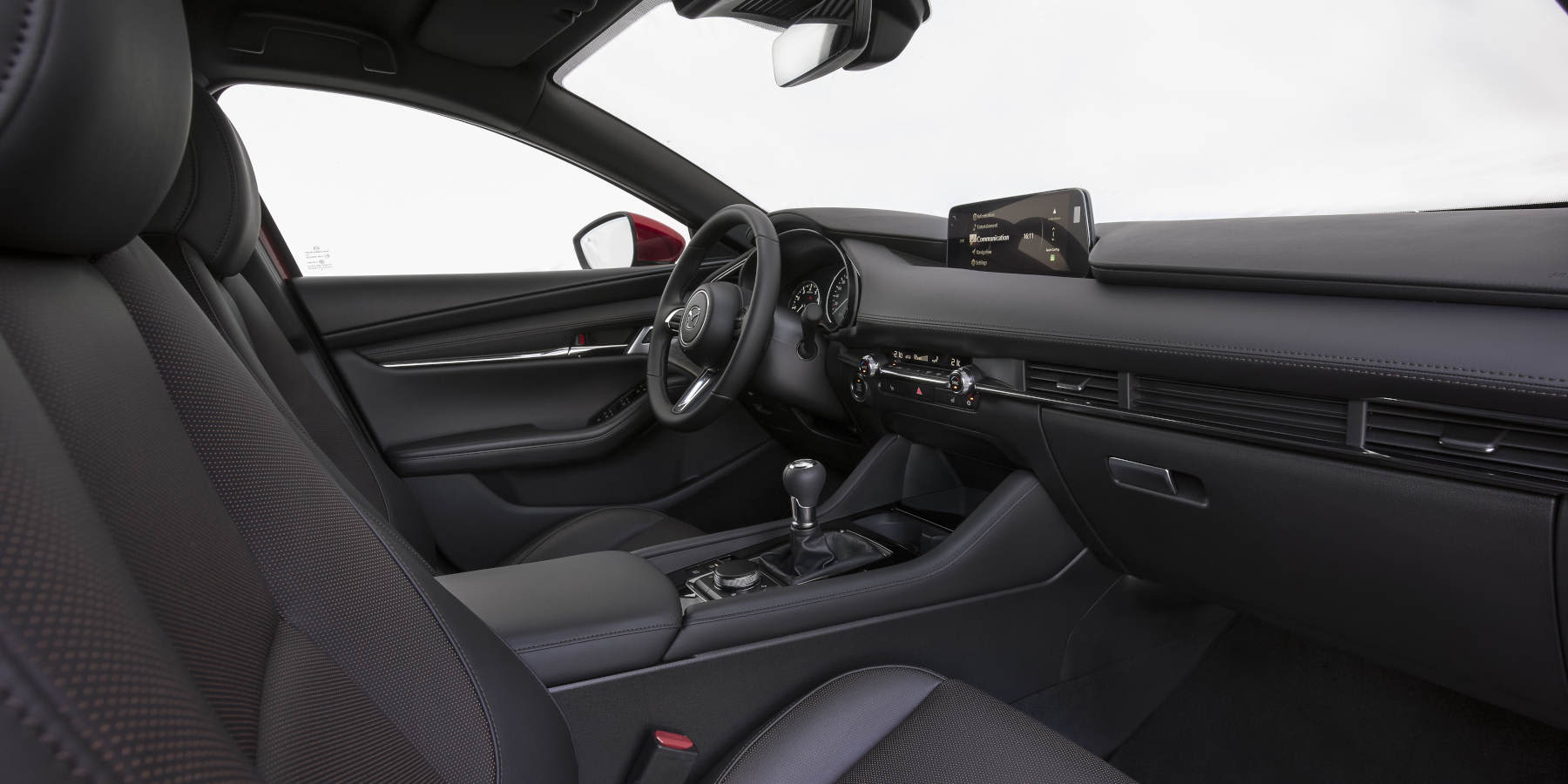 Mazda3 Modelljahr 2027 Innenraum Cockpit im seitlichen Anblick