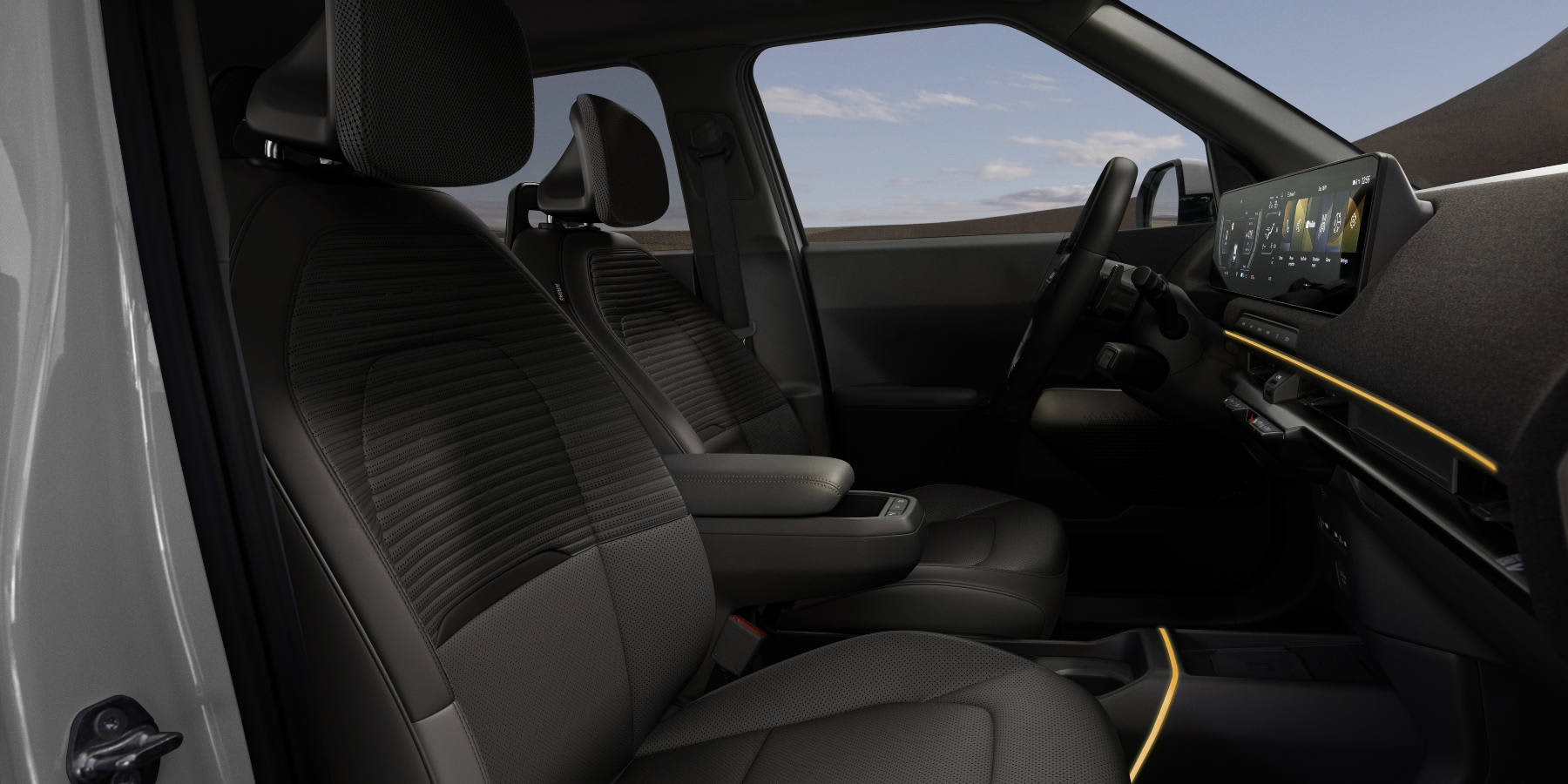 Kia EV2 Black-Line Innenraum Cockpit