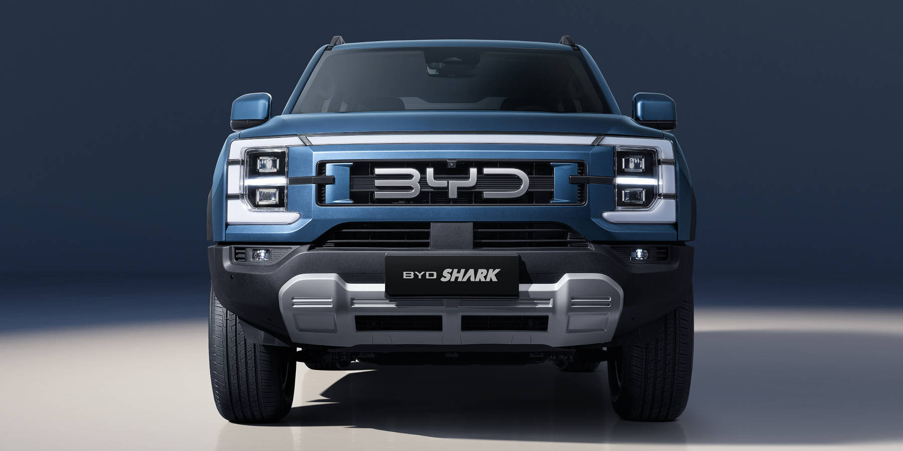 BYD Shark Pick-up in direkter Frontalansicht