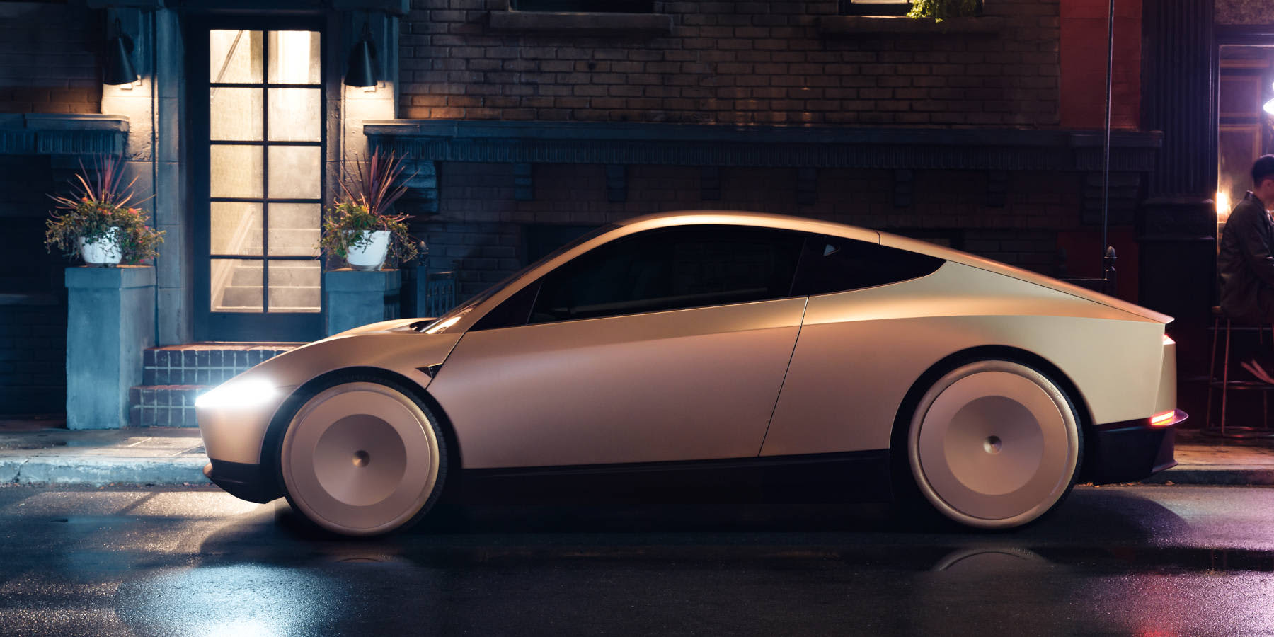 Tesla Cybercab seitlich